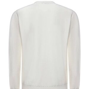 Eleventy Men's Cream Crewneck Sweater